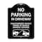Signmission No Parking in Driveway Unauthorized Vehicles Towed Heavy-Gauge Alum Sign, 24" x 18", BW-1824-23722 A-DES-BW-1824-23722 - alternate 1
